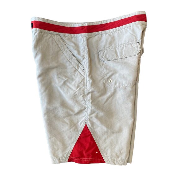 Sea Doo BRP Hybrid Shorts Mens 34 Swim Shorts Bermuda Tan Red - Picture 4 of 8
